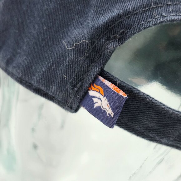 Denver Broncos NFL 47 Navy Blue Adjustable Strap Baseball Cap Embroidered Logo - Picture 7 of 14